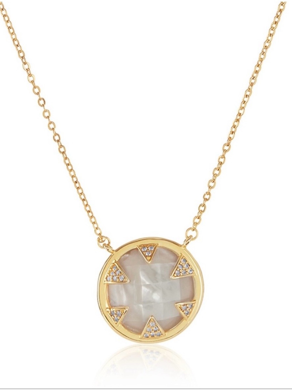 ISO Mother-of-Pearl Tessa Pendant Necklace in Gold